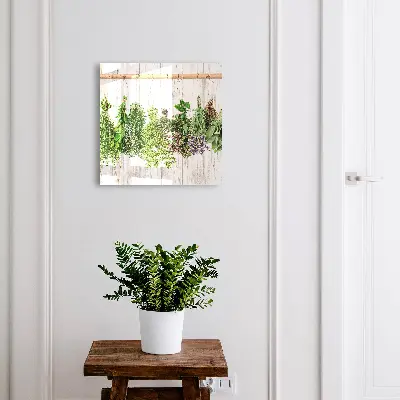 Wall mounted key box Dried herbs
