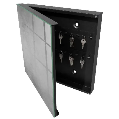 Key cabinet with grey abstraction design