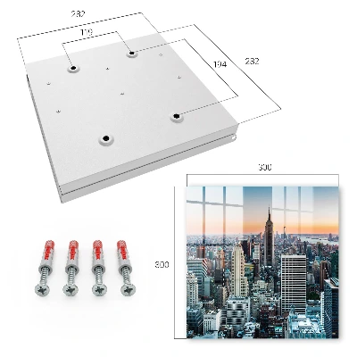 Key box for wall City skyline