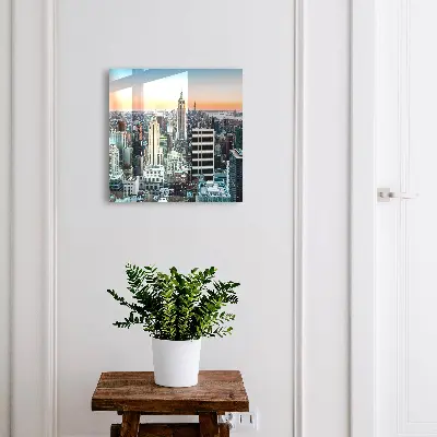 Key box for wall City skyline