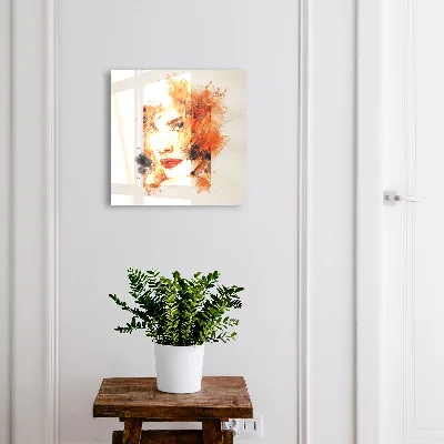Wall mounted key box Feminine watercolor