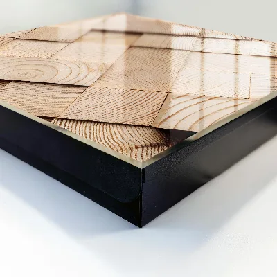 Wall-mounted key box wood texture finish
