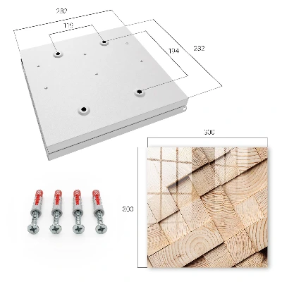 Wall-mounted key box wood texture finish