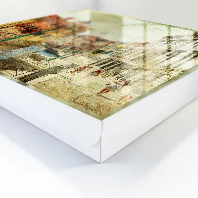 Wall mounted key box Colorful city