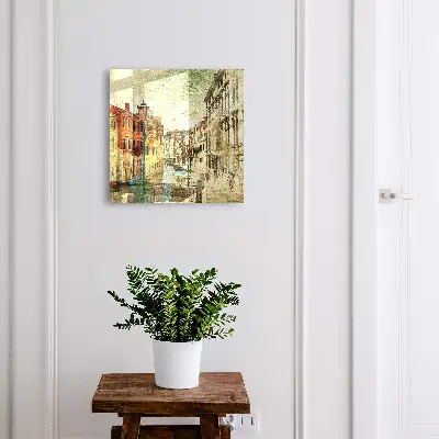 Wall mounted key box Colorful city