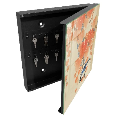 Key cabinet Bird and leaves