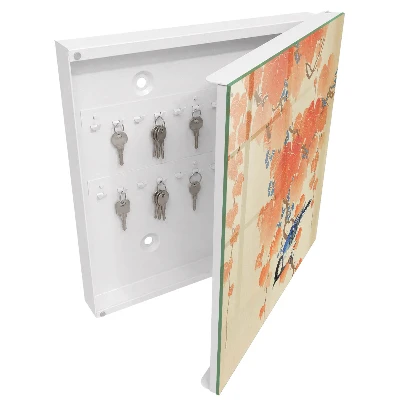Key cabinet Bird and leaves