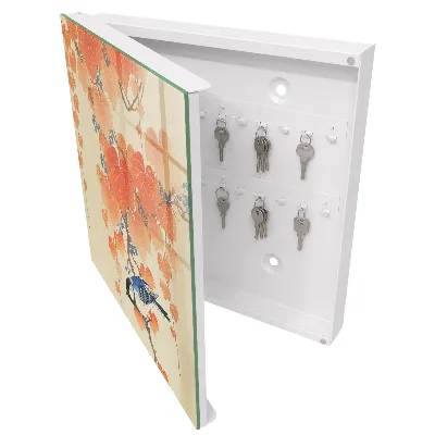 Key cabinet Bird and leaves