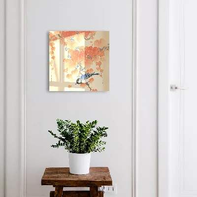 Key cabinet Bird and leaves