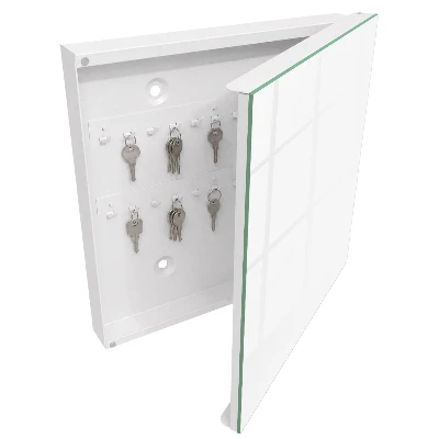 Wall mounted key box White