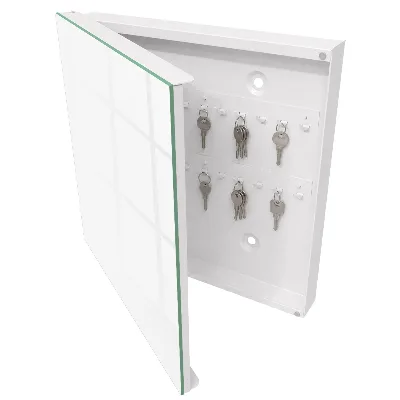 Wall mounted key box White