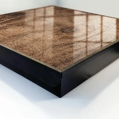 Wall-mounted key box with wood texture finish