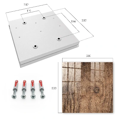 Key box for wall Wood texture