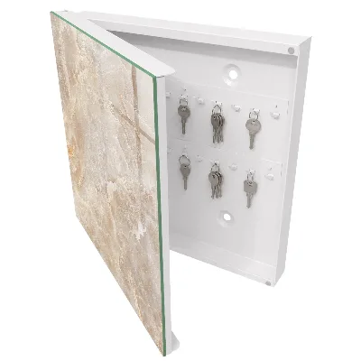 Key box for wall Beige marble