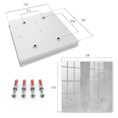 Key cabinet in raw concrete finish