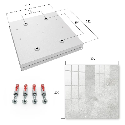 Key box for wall Grey stone