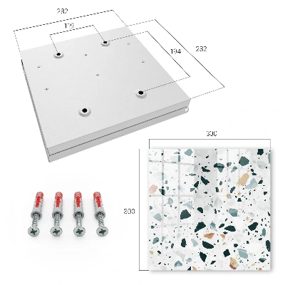 Wall mounted key box colorful pebbles design
