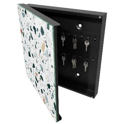 Wall mounted key box Colorful pebbles