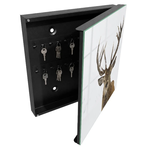 Wall mounted key box Winter deer
