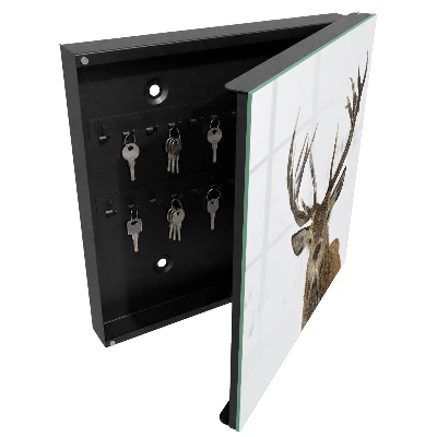 Wall mounted key box Winter deer
