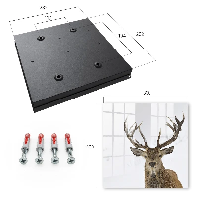 Wall mounted key box Winter deer