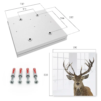 Wall mounted key box Winter deer