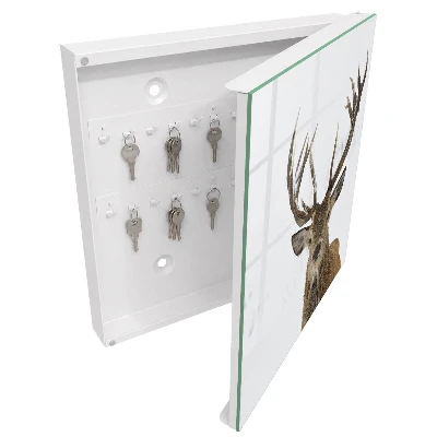 Wall mounted key box Winter deer