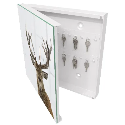 Wall mounted key box Winter deer