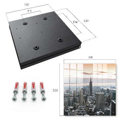 Key box for wall City skyline