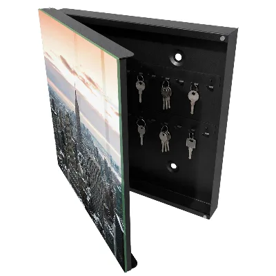 Key box for wall City skyline
