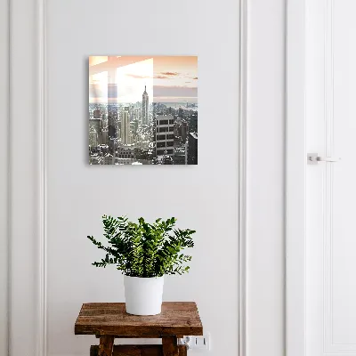 Key box for wall City skyline