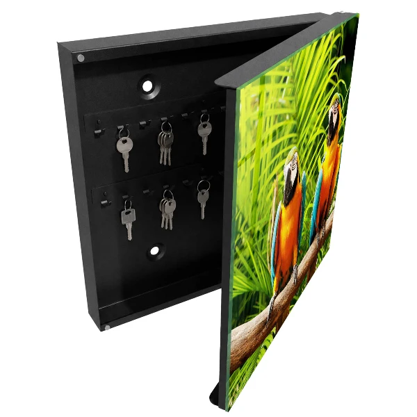 Key box for wall Tropical birds