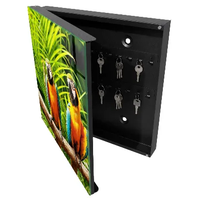 Key box for wall Tropical birds