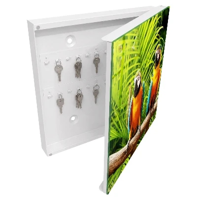 Key box for wall Tropical birds