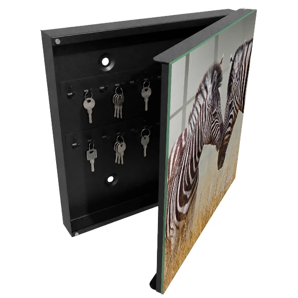 Wall mounted key box Zebras together