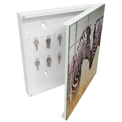 Wall mounted key box Zebras together