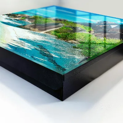 Wall mounted key box Tropical beach