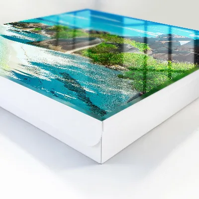 Wall mounted key box Tropical beach
