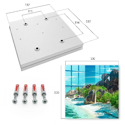Wall mounted key box Tropical beach