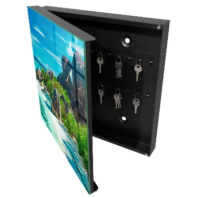 Wall mounted key box Tropical beach