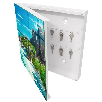 Wall mounted key box Tropical beach