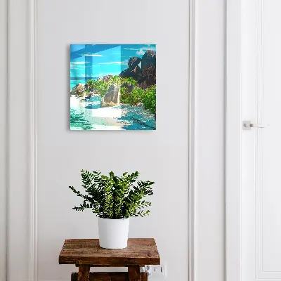 Wall mounted key box Tropical beach
