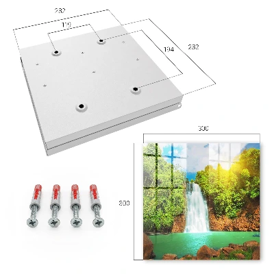 Key cabinet Tropical waterfall