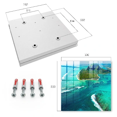 Wall mounted key box Tropical paradise