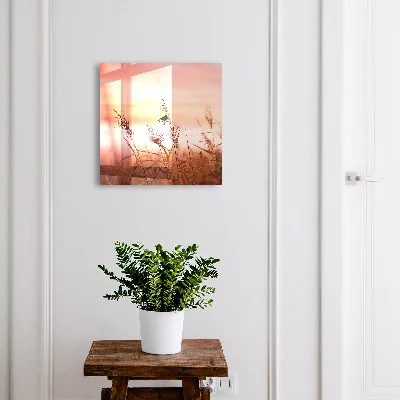 Wall mounted key box Grass at dawn