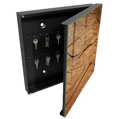 Wall mounted key box Wood texture