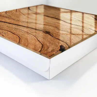 Wall mounted key box with wood texture finish