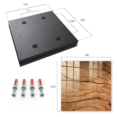 Wall mounted key box Wood texture