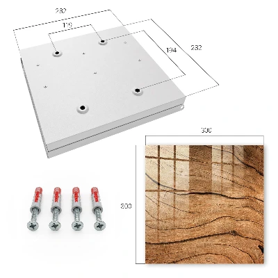 Wall mounted key box Wood texture