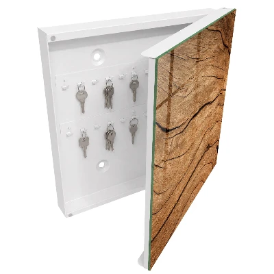 Wall mounted key box Wood texture